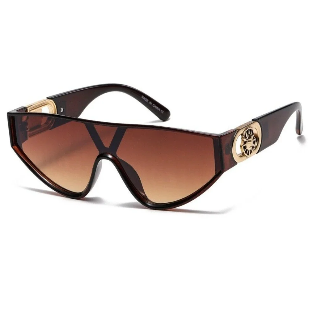 Men shield modern sunglasses thick rim visor futuristic large retro uv400 Lentes